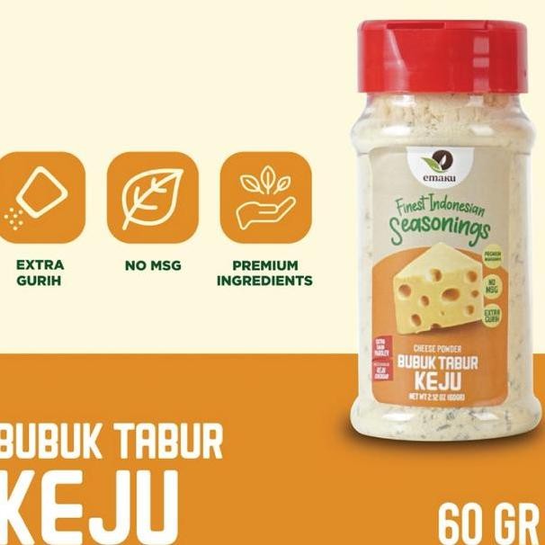 

Emau Bumbu Tabur Eju Bubu Cheee Powder No Mg Buttery Cheee 60G