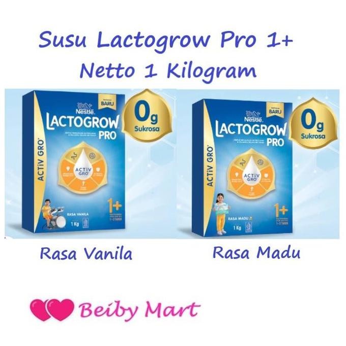 

BARU SUSU LACTOGROW PRO 1+ / TAHAP 3 RASA VANILA /MADU 1 KILOGRAM KEMASAN BARU