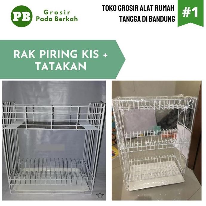 Rak Piring Kitchen Set Besi KIS + Nampan Rak Piring Termurah