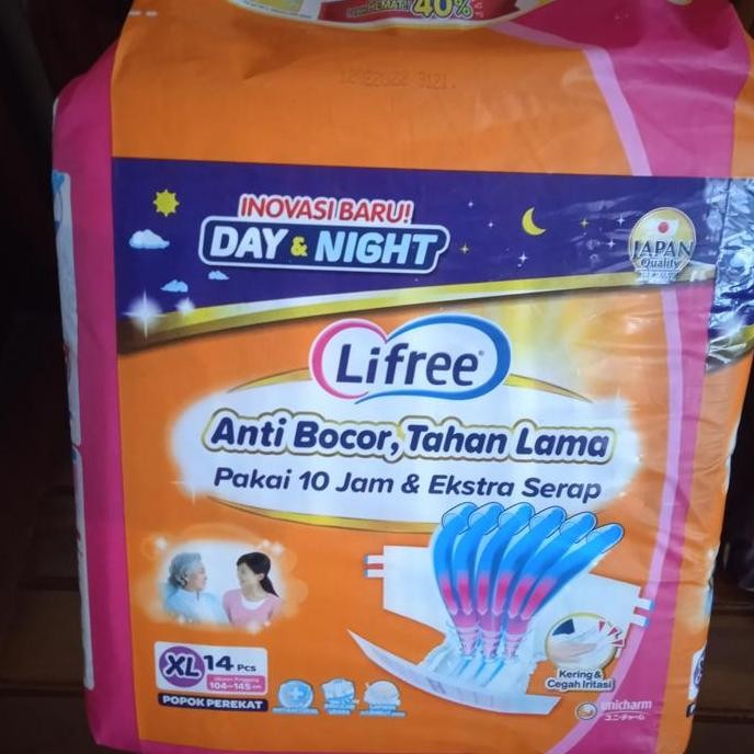 BIG SALE Lifree Popok Perekat ukuran XL14(Popok orang Dewasa / lansia)