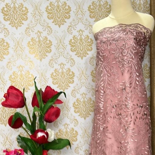 Ready Kain Tile Mutiara Double Renda / Bahan Tile Renda / Bahan Kebaya / Kain Tile / Kain Tile Mutia