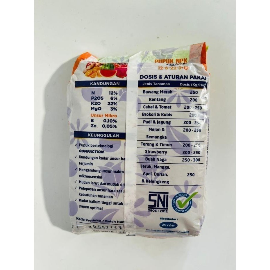 

Terlaris Pupuk Npk Booster 12-6-22-3+Te Isi 1Kg Dgw