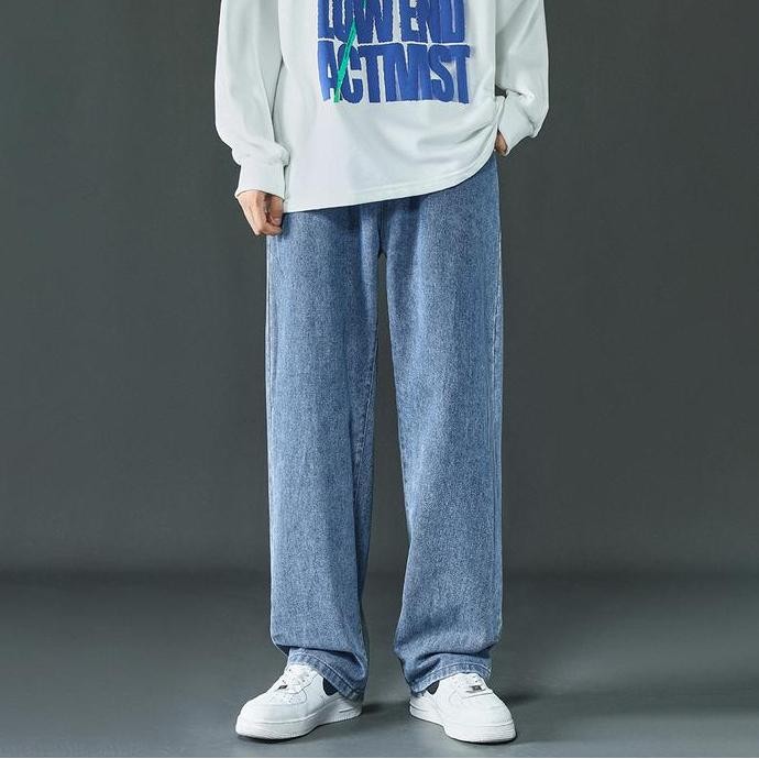 Murah Celana Jeans Pria Kulot Jeans Celana Panjang Gombrang Pants Korean Jeans Cowok Celana Oversize