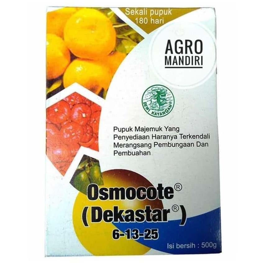 

Terlaris Pupuk Osmocote Dekastar Buah 6-13-25 Npk Import Belanda 500 Gram