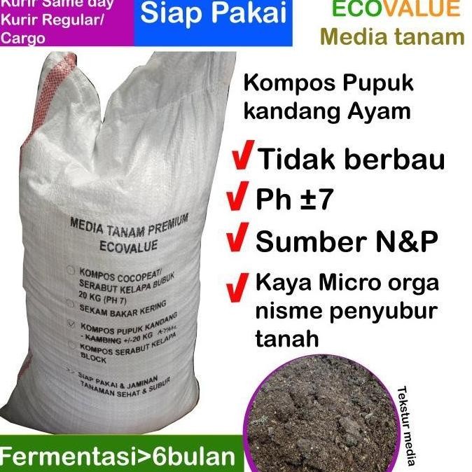 

Terlaris Terbaru Kompos Pupuk Kandang Ayam Ecovalue Fermented 20 Liter (Kurir Instant)