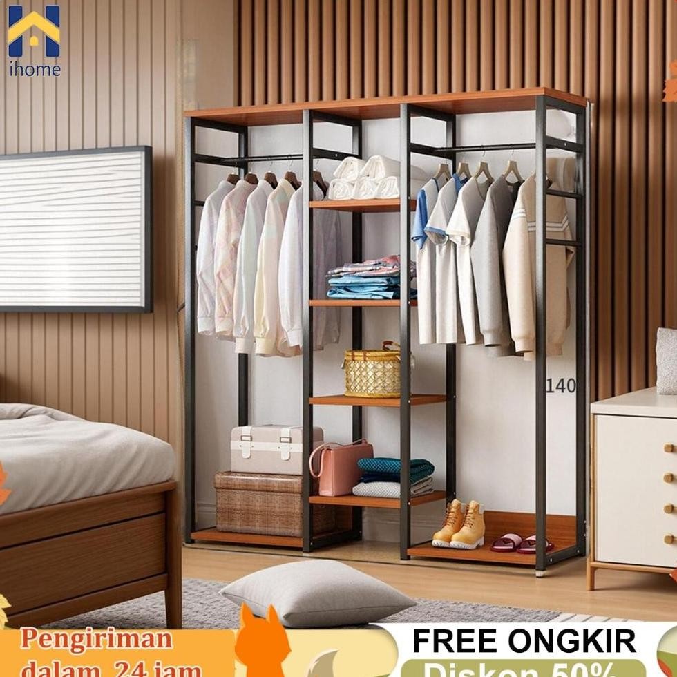 Stand Hanger Kayu/Gantungan Berdiri/Gantungan Baju/Rack Gantungan