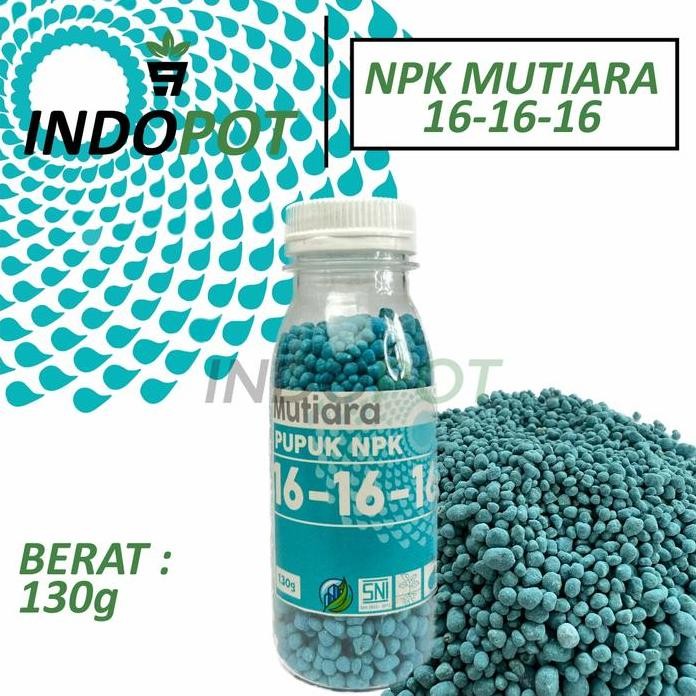 

Terlaris Pupuk Penyubur Tanaman Hias Npk Mutiara 16-16-16 Kemasan 130Gr