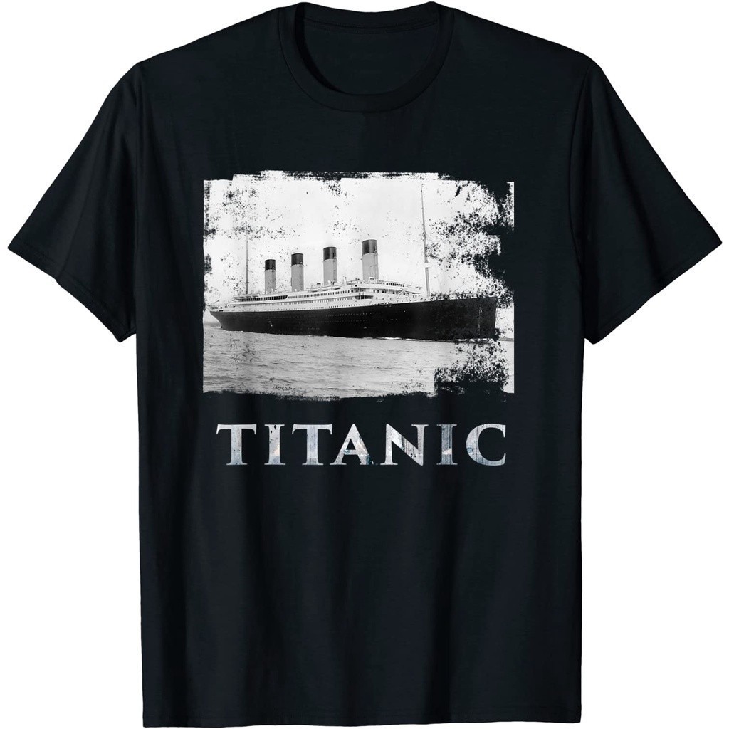 Baju Kaos Titanic Shirt, Vintage Cruise Ship RMS Titanic 1912 T-Shirt Premium Cotton Combed 24s Orig