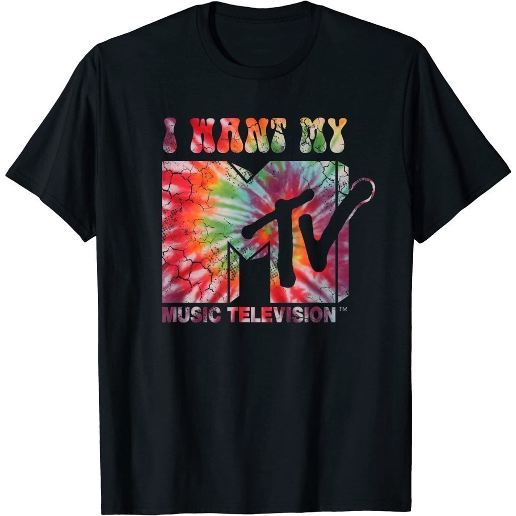 Baju Kaos Mademark x MTV - I Want My MTV Retro Tie Dye T-Shirt Premium Cotton Combed 24s Original 10