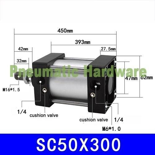 SC50X300 SC 50X300 SC50-300 SC 50-300 SC50*300 Pnuematic Standard cylinder KF60