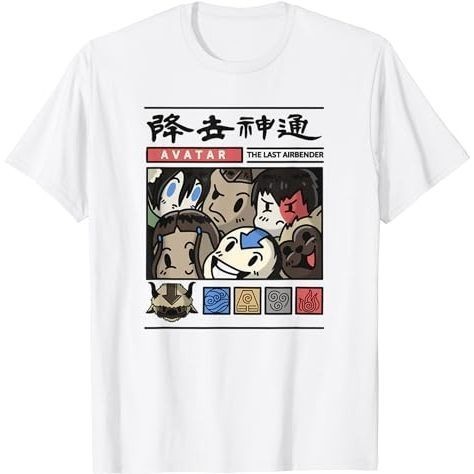 Baju Kaos Aang Avatar The Last Airbender Chibi Comic T-Shirt Premium Cotton Combed 24s Original 100%