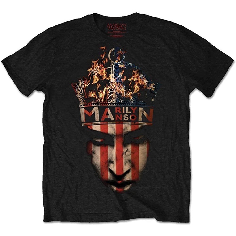 Pinky Project - Baju Kaos Marilyn Manson Crown T-Shirt Premium Cotton Combed 24s Untuk Pria Dan Wani