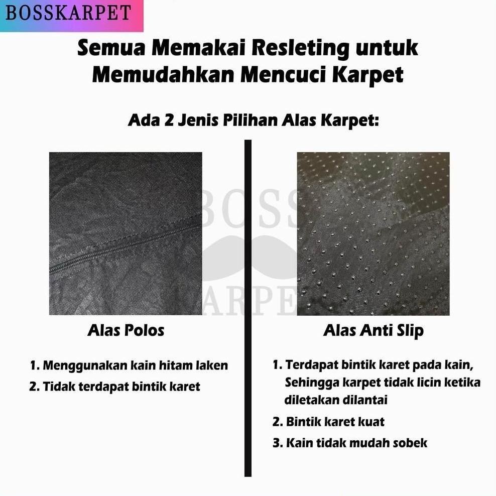 Karpet Bulu Rasfur Kamar Tidur Ukuran 180x150 Tebal 4.5 cm Anti Slip