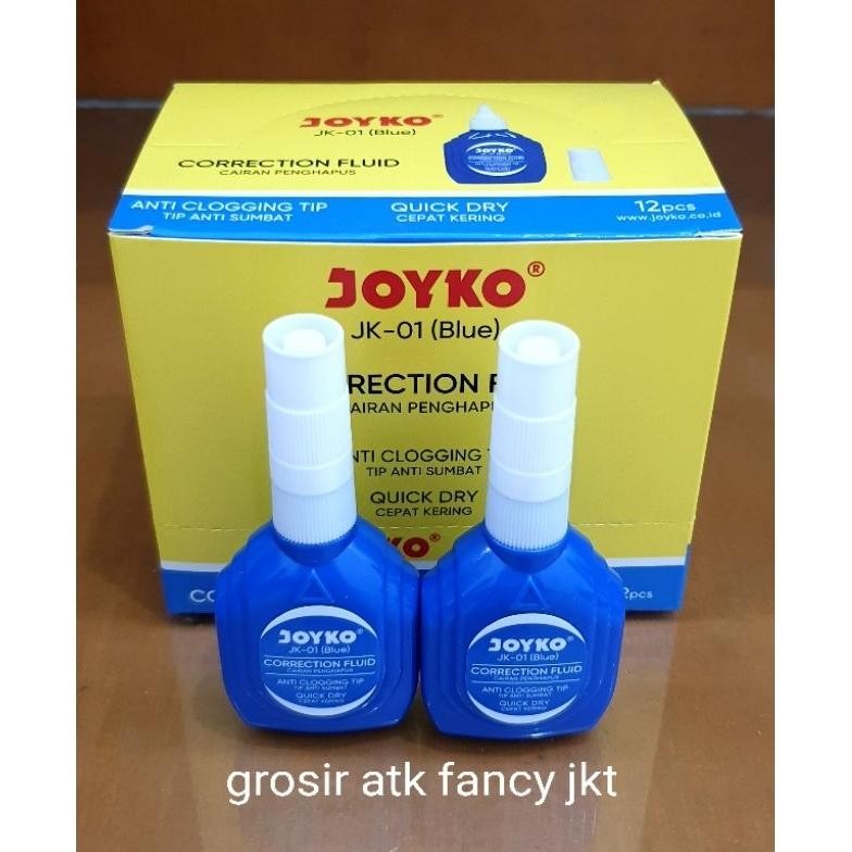 

Ready ( 12 Buah ) Jk01 Tipex Cair Correction Jk 01 Liquid Koreksi Cairan Penghapus Joyko Jk-01