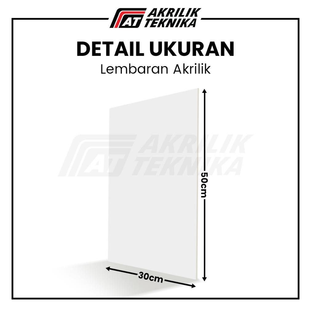 

Ready Acrylic Sheet Clear / Lembaran Akrilik Bening - 50X30Cm 2Mm