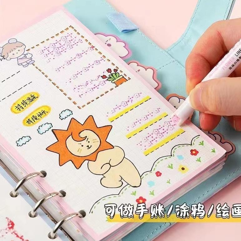 

Ready Garis Aesthetic Warna Warni Spidol Garis Motif Lucu 1 Set 6 Pcs Pulpen Roller Pen Higlighter Random Spidol Garis Line Marker