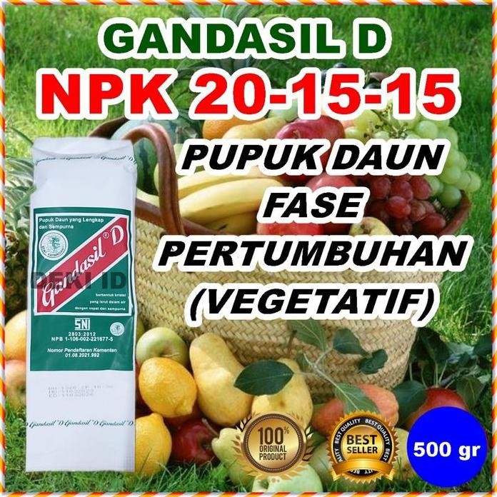 

Terlaris Gandasil D Hijau 500 Gr Pupuk Daun Pertumbuhan Tanaman Npk Vegetatif Nutrisi Sayur Buah Bunga Hias Bonsai