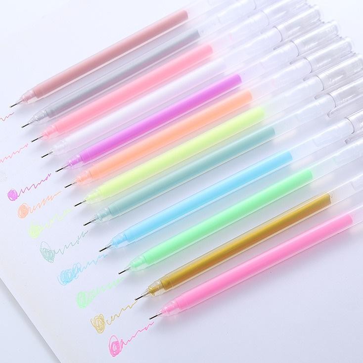 

Ready Gannise 12Pcs Pena Pen Pulpen Gel Warna Warni Gn-St0082