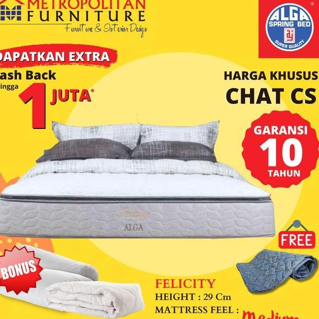 Kasur Springbed ALGA Felicity spring bed matras Set