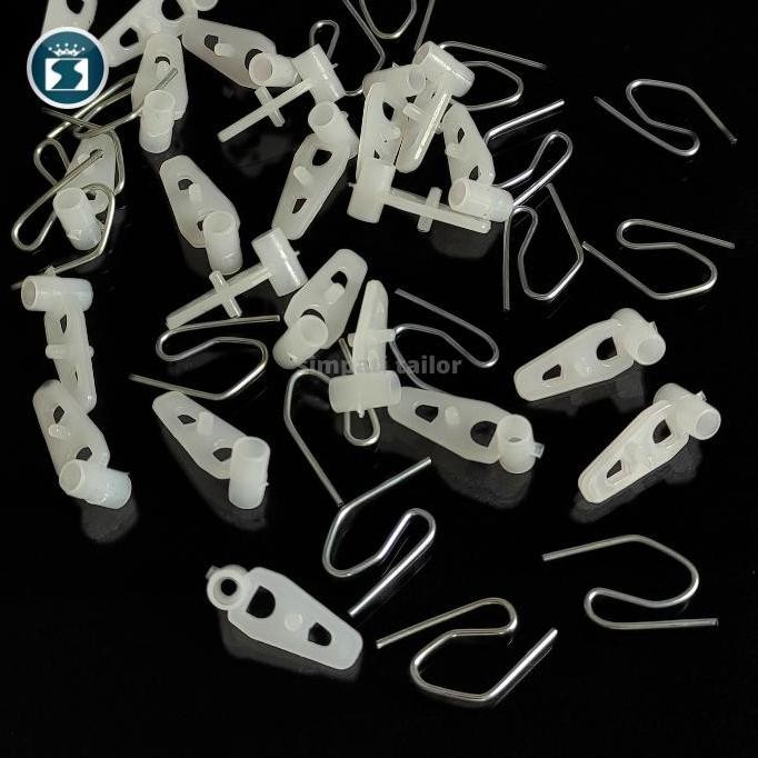 baru kawat pengait kait cantolan gorden hordeng tirai besi plastik