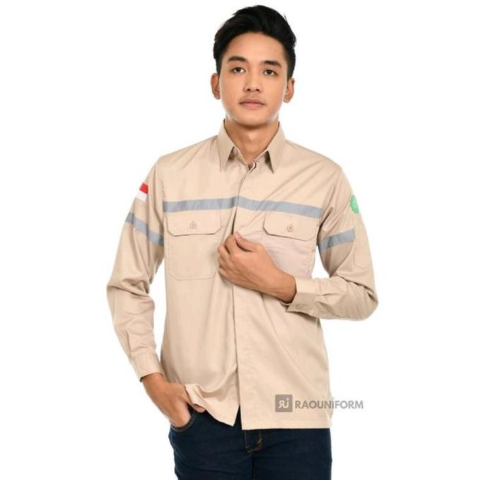 Baju Proyek Safety/Kemeja Safety Lengan Panjang/Baju Seragam Lapangan/Baju Lapangan Outdoor/Seragam 