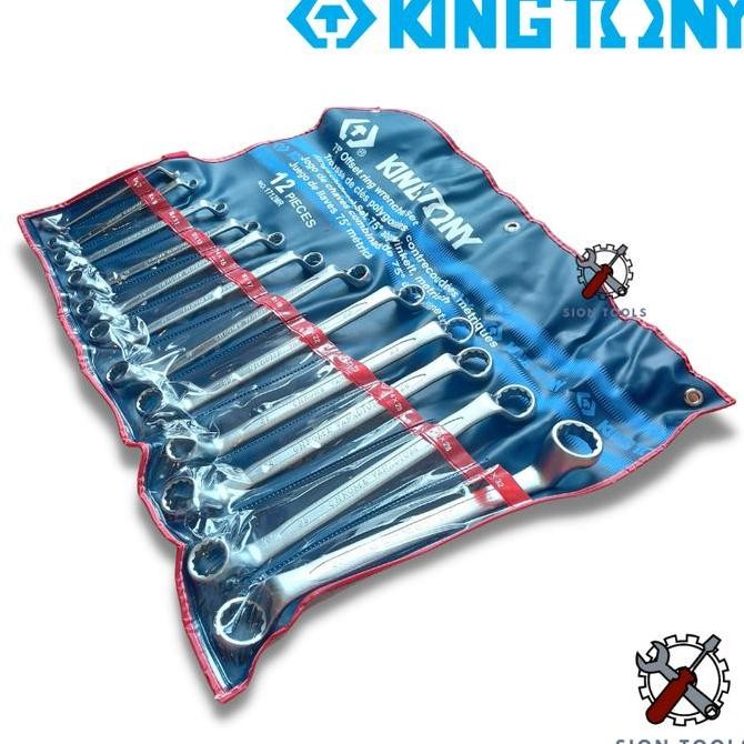 Spesial King Tony Kunci Ring Set 12 Pcs 6-32 / 75 Offset Ring Wrench Set