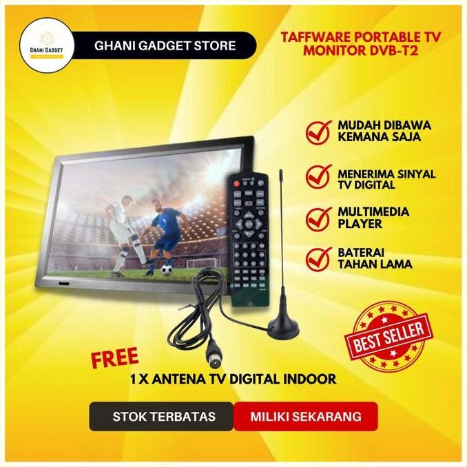 TERLARIS - TV Portable Mini Led Monitor Televisi Kecil Portabel Digital Analog HD