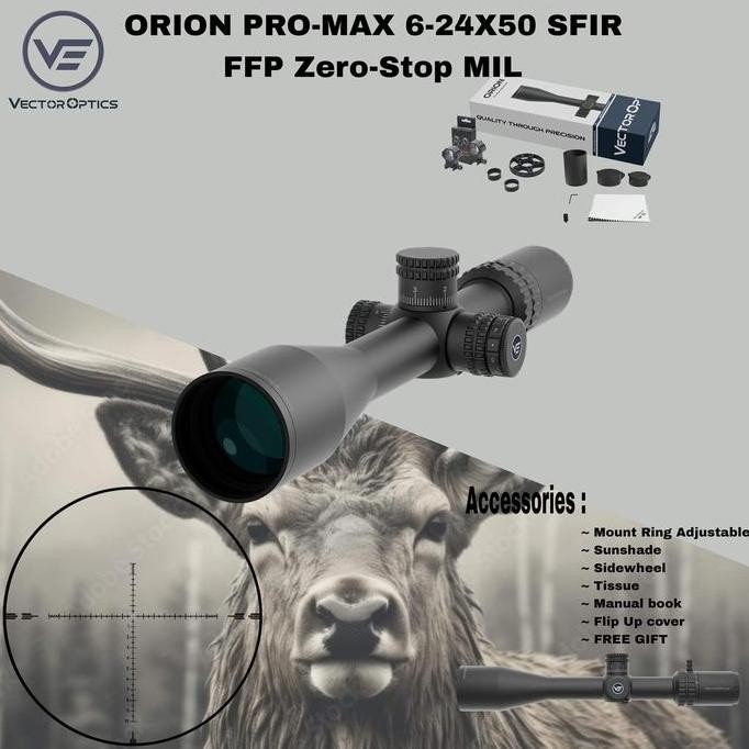 Ready Stok Vector Orion Pro-Max 6-24X50 Hd Ffp Ir