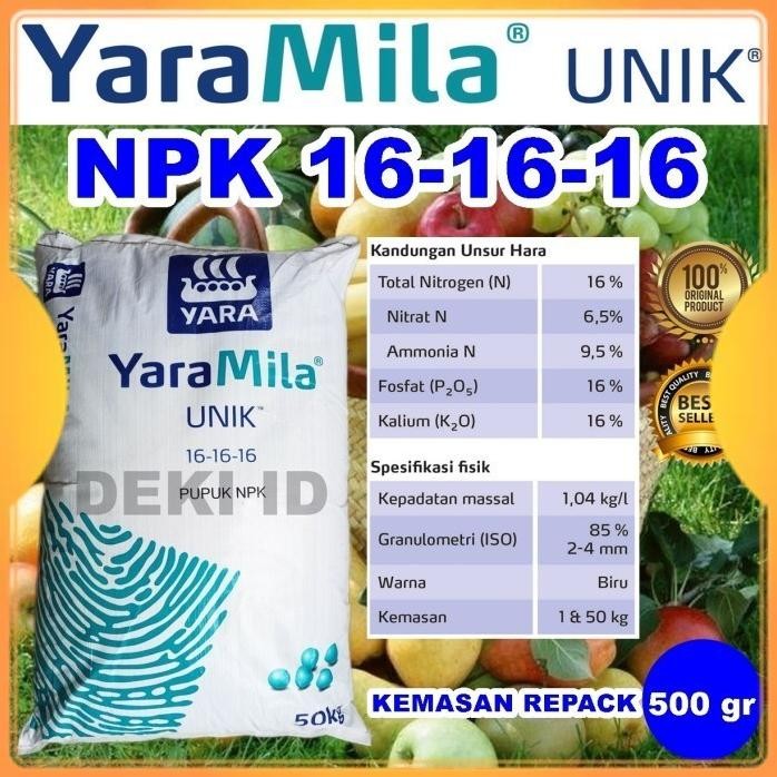 

Terlaris Pupuk Npk Yaramila Unik 16 16 16 Pertumbuhan Tanaman Kemasan Repack