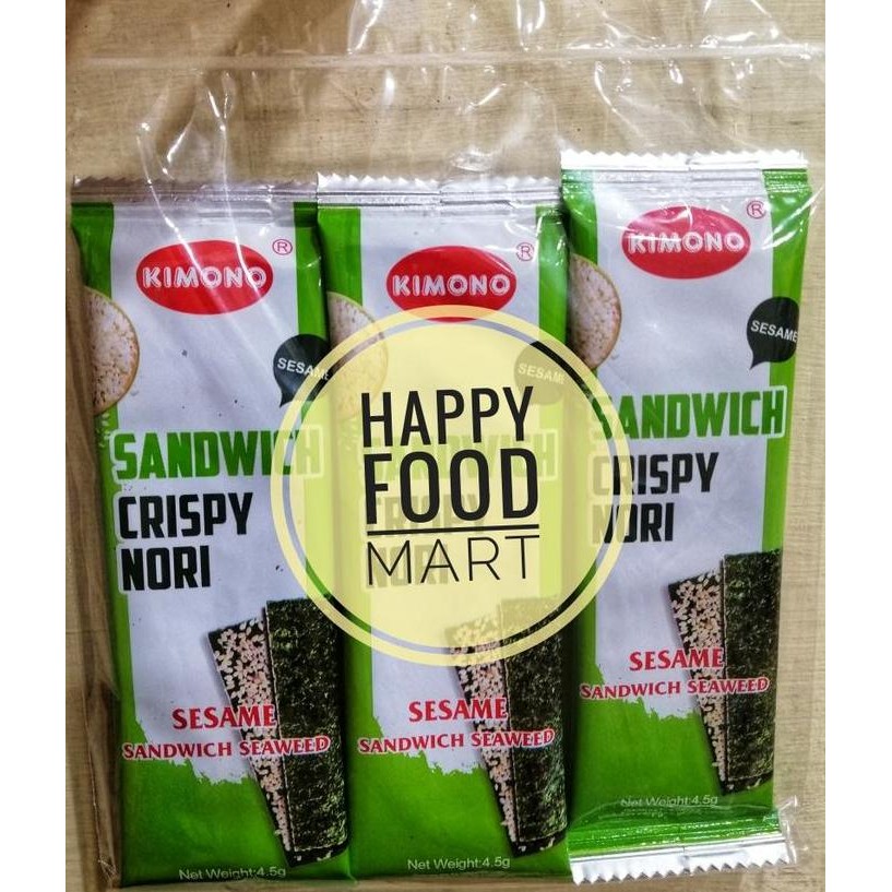 

Terlaris Kimono Sandwich Crispy Nori/Sesame Sandwich Seaweed/Rumput Laut Wijen