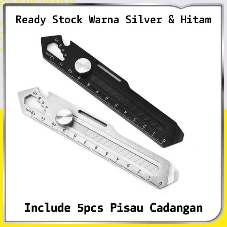 

NEW!!! NEW!!! Pisau Cutter Stainless stanless cuter pisau cutter stanless multifungsi 18mm tahan karat