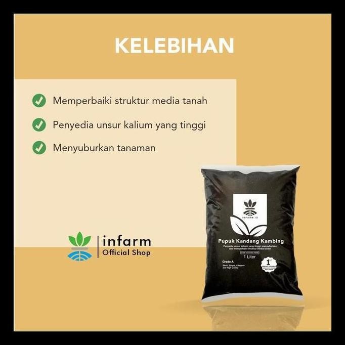 

Terlaris Infarm - Pupuk Kandang Hewan Kambing 1L Tidak Berbau Dan Tidak Panas Tanah Tanaman