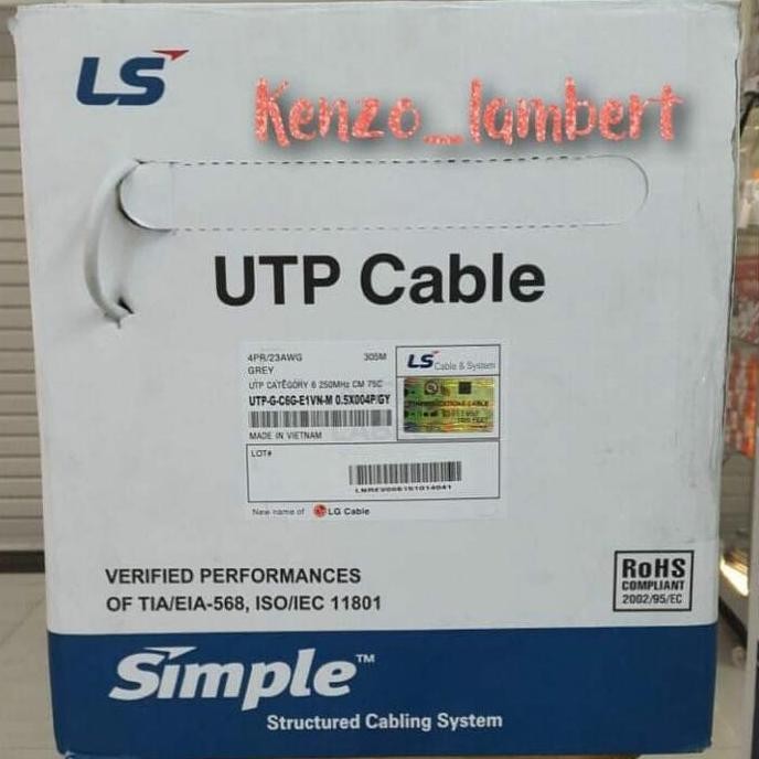 TERMURAH - Kabel lan utp cat 6 LS / kabel utp cat 6 LS