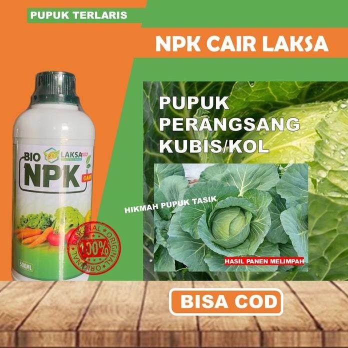 

Terlaris Pupuk Npk Laksa Perbanyak Buah Kubil/Kol Obat Cair Semprot Untuk Sayuran Kol Agar Panen Melimpah Terlaris