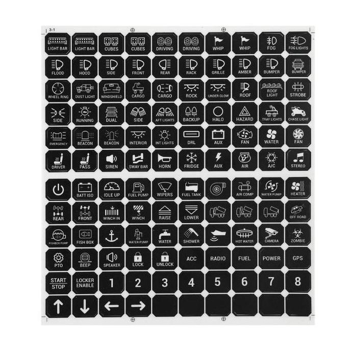 

TERMURAH - 120 UNIVERSAL STICKERS FOR SWITCH PANEL