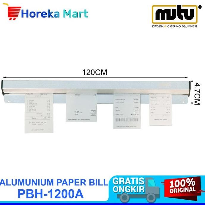 

TERBARU - Paper Bill / Bill Holder Alumunium Panjang 120CM PBH-1200A Mutu