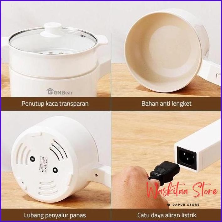 BARU.. PANCI LISTRIK MULTIFUNGSI 3 IN 1 MINI RICE COOKER LAPISAN KERAMIK KUKUSAN LISTRIK PERALATAN D