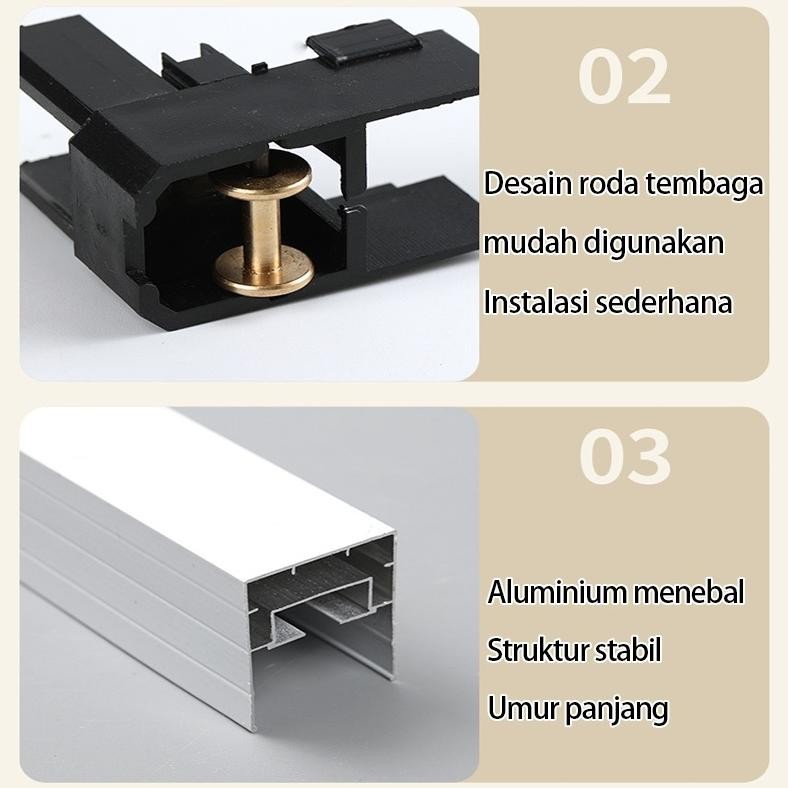 ND Reaim Pintu Lipat Sarang Lebah Pintu Kamar Mandi Tidur Pintu Geser Sliding Folding Door Pintu Sek