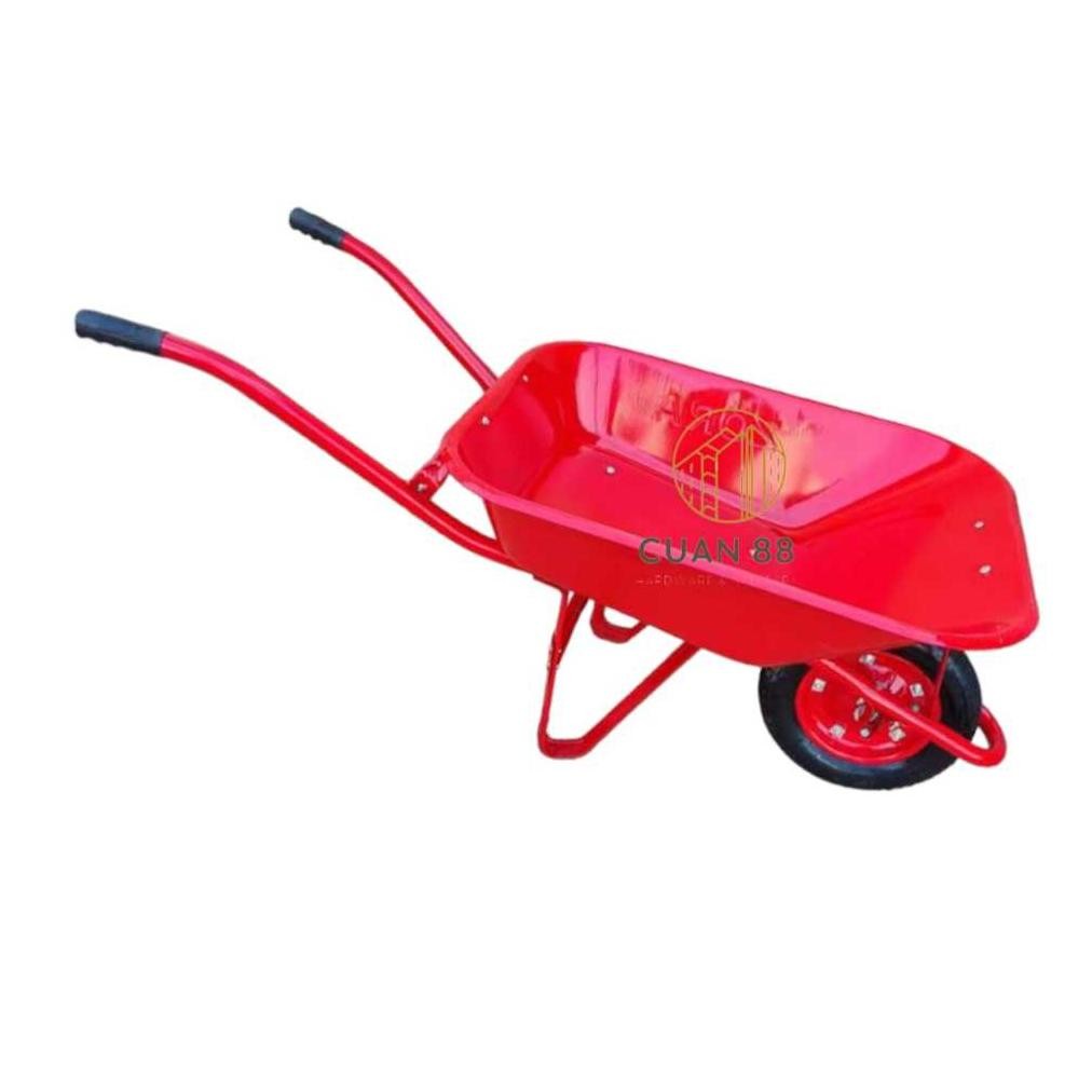 ND Gerobak Dorong Tebal Zenia Merah 10 KG / Gerobak Pasir / Gerobak Sorong / Angkong Bak Besi / Gero