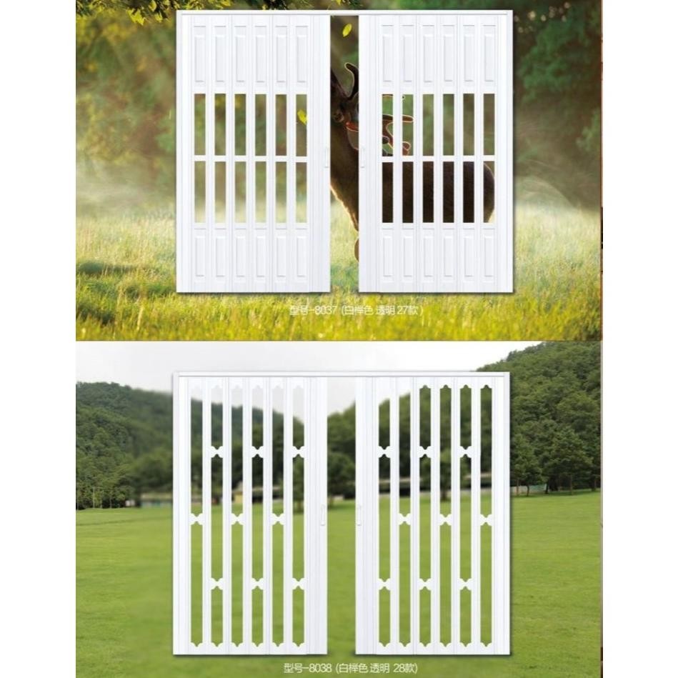 ND PINTU LIPAT PVC MOTIF KACA MANIK MANIK MUTIARA /PINTU KAMAR TIDUR / PVC FLOODING DOOR / PINTU PEN