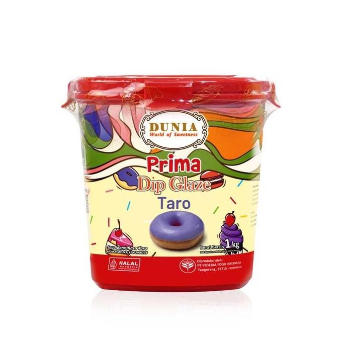 

Produk Baru!! Dunia Dip Glaze Taro 1kg | Selai, Celupan, Topping untuk Baking & Snack Coklat Rasa Taro bukan Green.