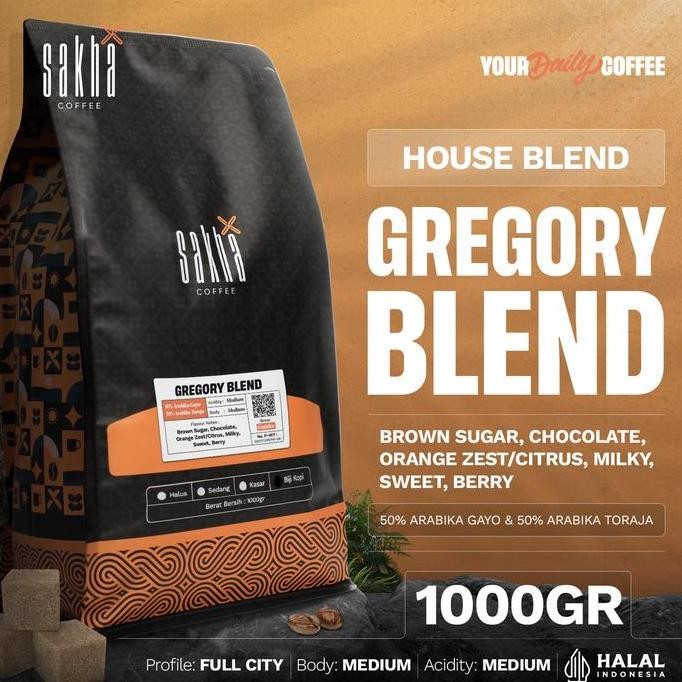 

KOPI ARABIKA GREGORY ESPRESSO BLEND ARABICA COFFE BEAN BIJI BUBUK 1KG TERMURAH