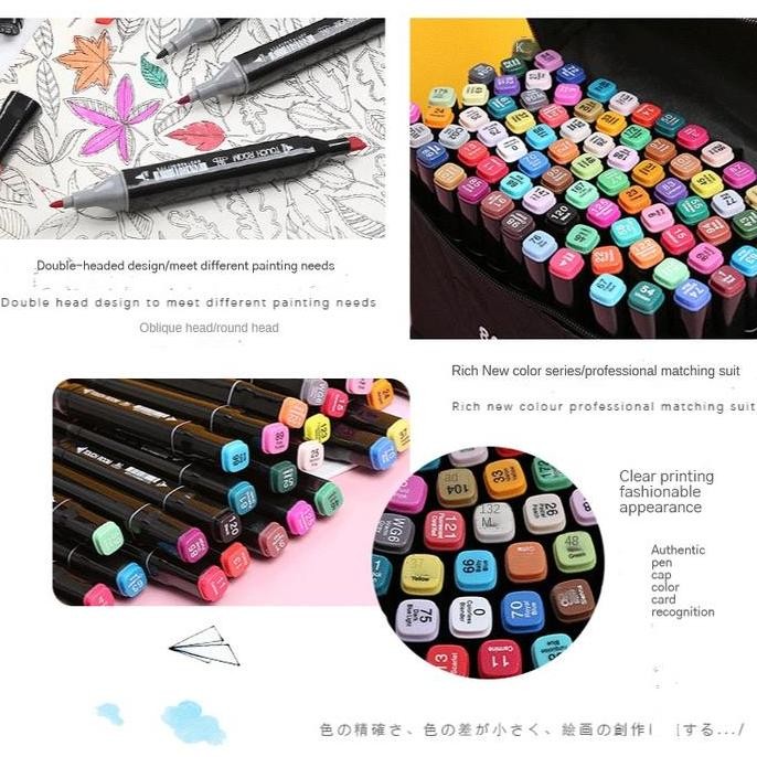 

Spidol Warna Brush Pen 2 Tips - 120 Spidol Set Marker Drawing Pen / 120 Warna Sketsa Spidol General Marker Original