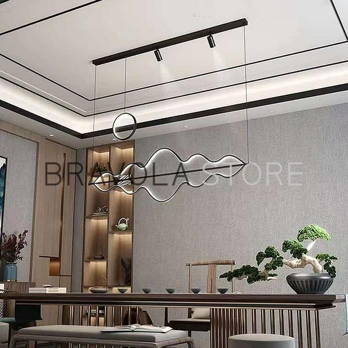 LAMPU GANTUNG MINIMALIS LED HIAS DEKORASI RUANG TAMU MAKAN KANTOR