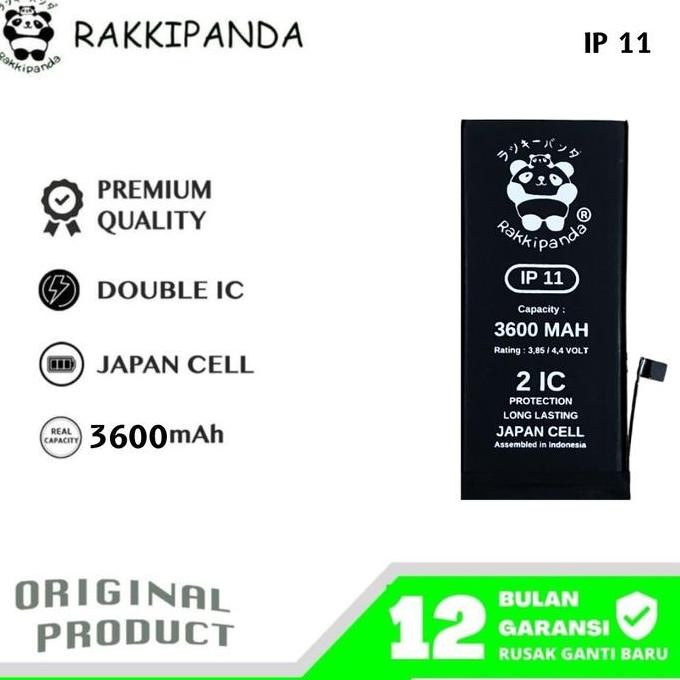 rakkipanda compatible with iphone 11 batre batrai baterai battery ori -