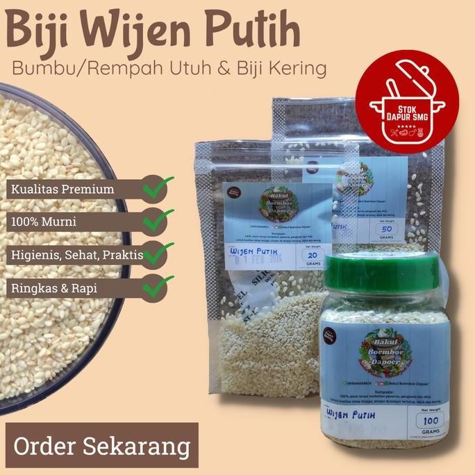 

Terlaris 50Gr 100Gr Wijen Putih / White Sesame / Rempah Premium Quality