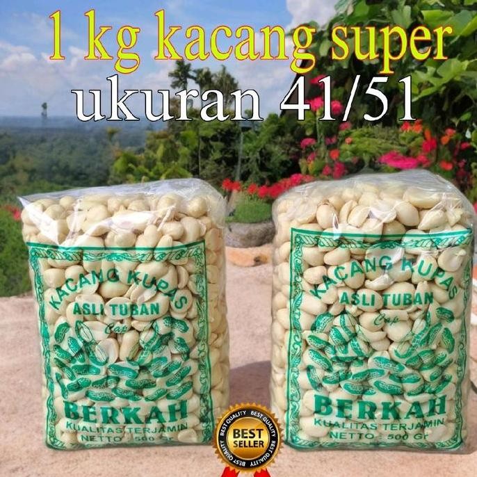 

1 KG KACANG KUPAS TUBAN SUPER KEMASA 1000 GRAM BIJI UKURANG SUPER/SEDANG/KECIL TERMURAH