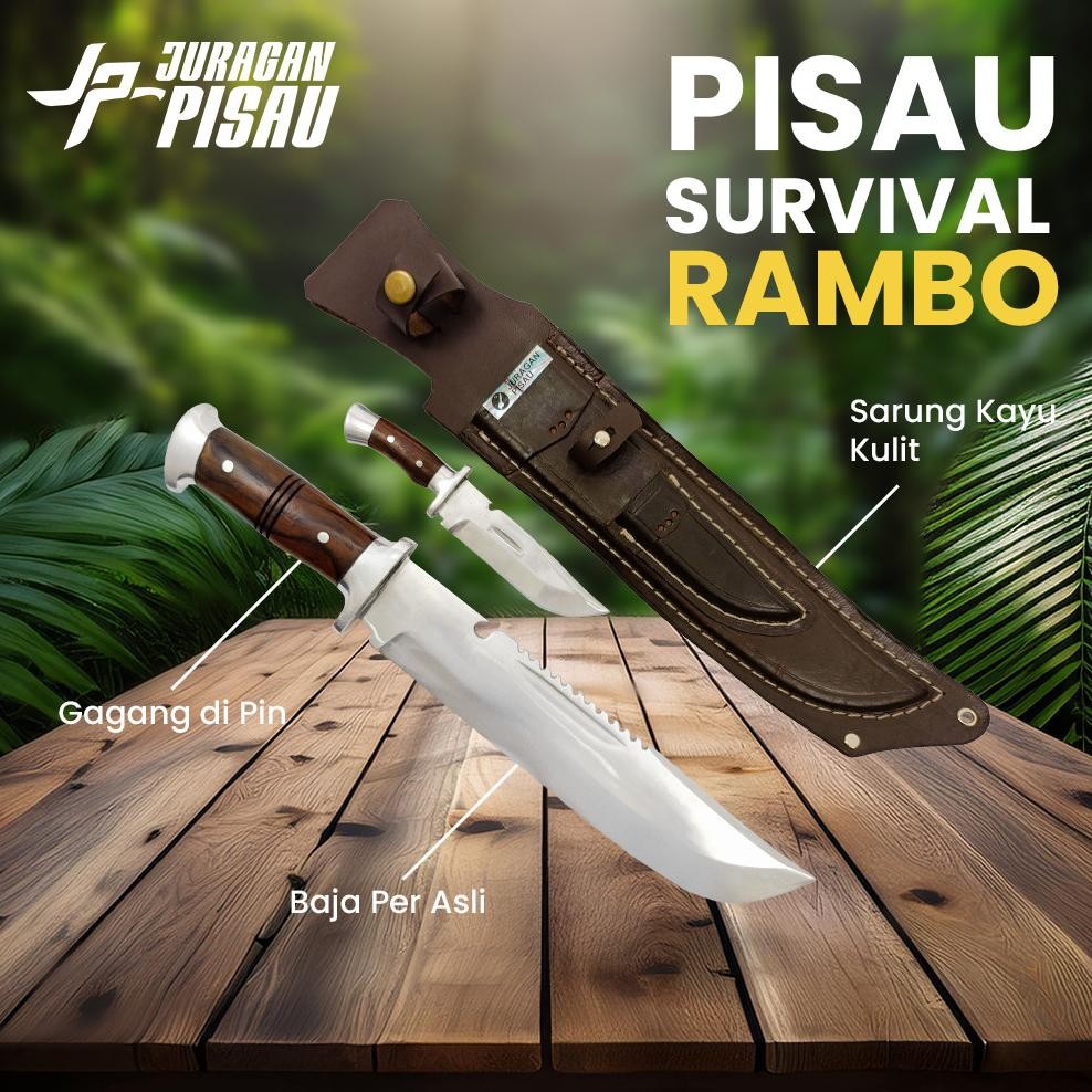 Pisau Belati Komando Rembo Sankur Hunting Survival AST