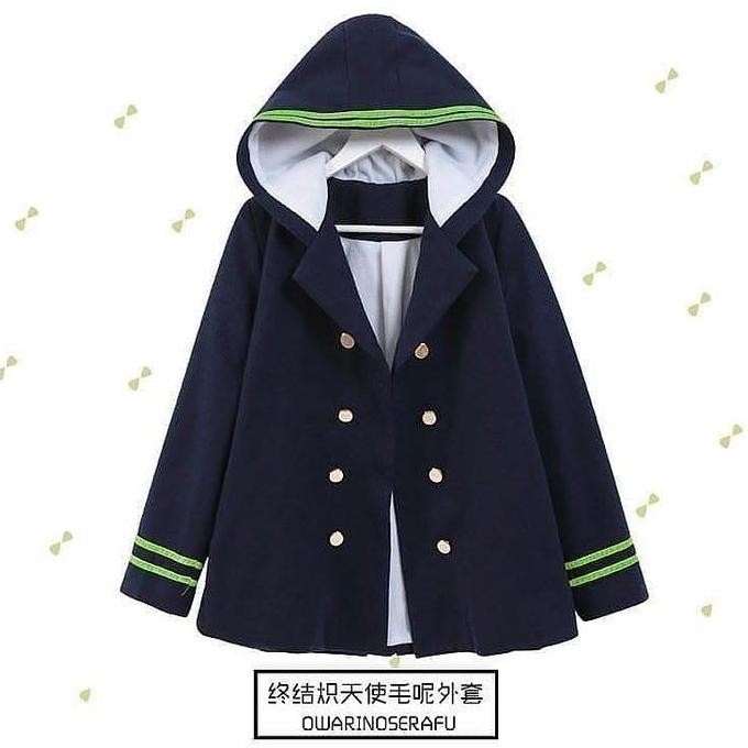 Shinoa Hiragi Jacket Owari No Seraph Jaket Cosplay Cosplayer Jaket Wanita Anime Keren Casual Outer B
