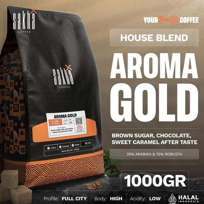 

KOPI AROMA GOLD BLEND COFFEE ROAST BEAN ESPRESSO ROASTED BEANS BIJI BUBUK 1KG TERMURAH